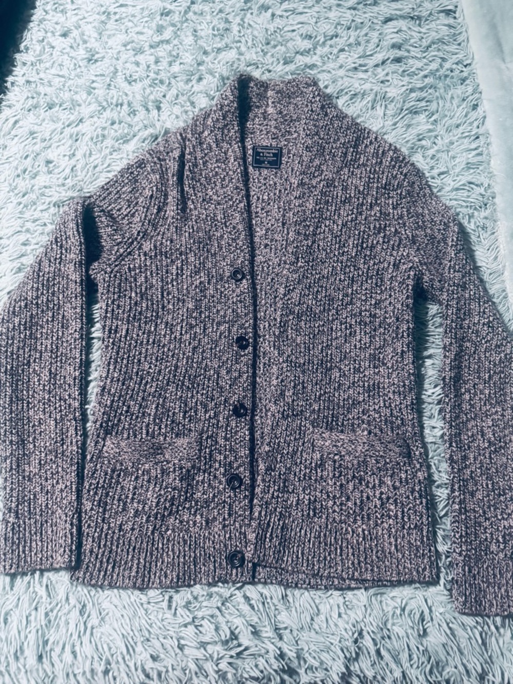 Abercrombie & Fitch Marled Shawl Collar Cardigan